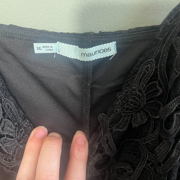 Maurices Women's Little Black Lace Dress with Adjustable Straps, Size XXL - Picture 9 of 11